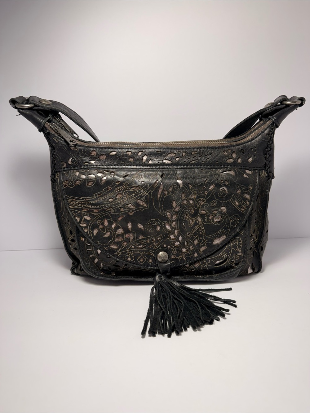 Patricia Nashe Black Leather Crossbody Bag
